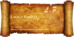Lautz Pamfil névjegykártya